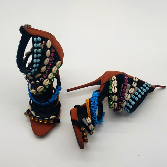 Giuseppe Zanotti size 40 color multi 100%Authentic NEW NEVER BEEN WORN - Picture 4 of 17